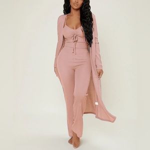 Ruched Bust Solid Lounge Set